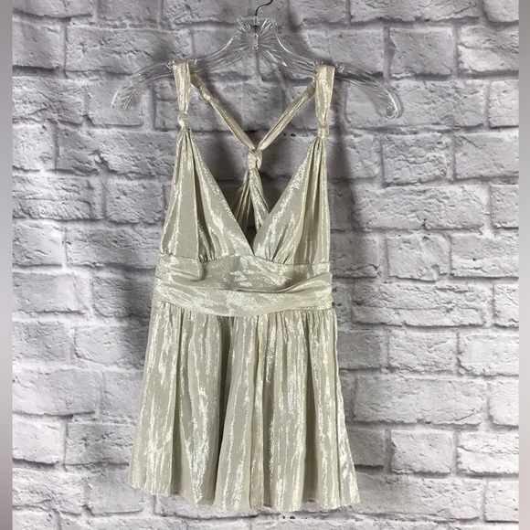 Rare Vintage Silk Goddess Top Victoria’s‎ Secret Moda Intl Metallic Silk SZ S - Picture 9 of 10